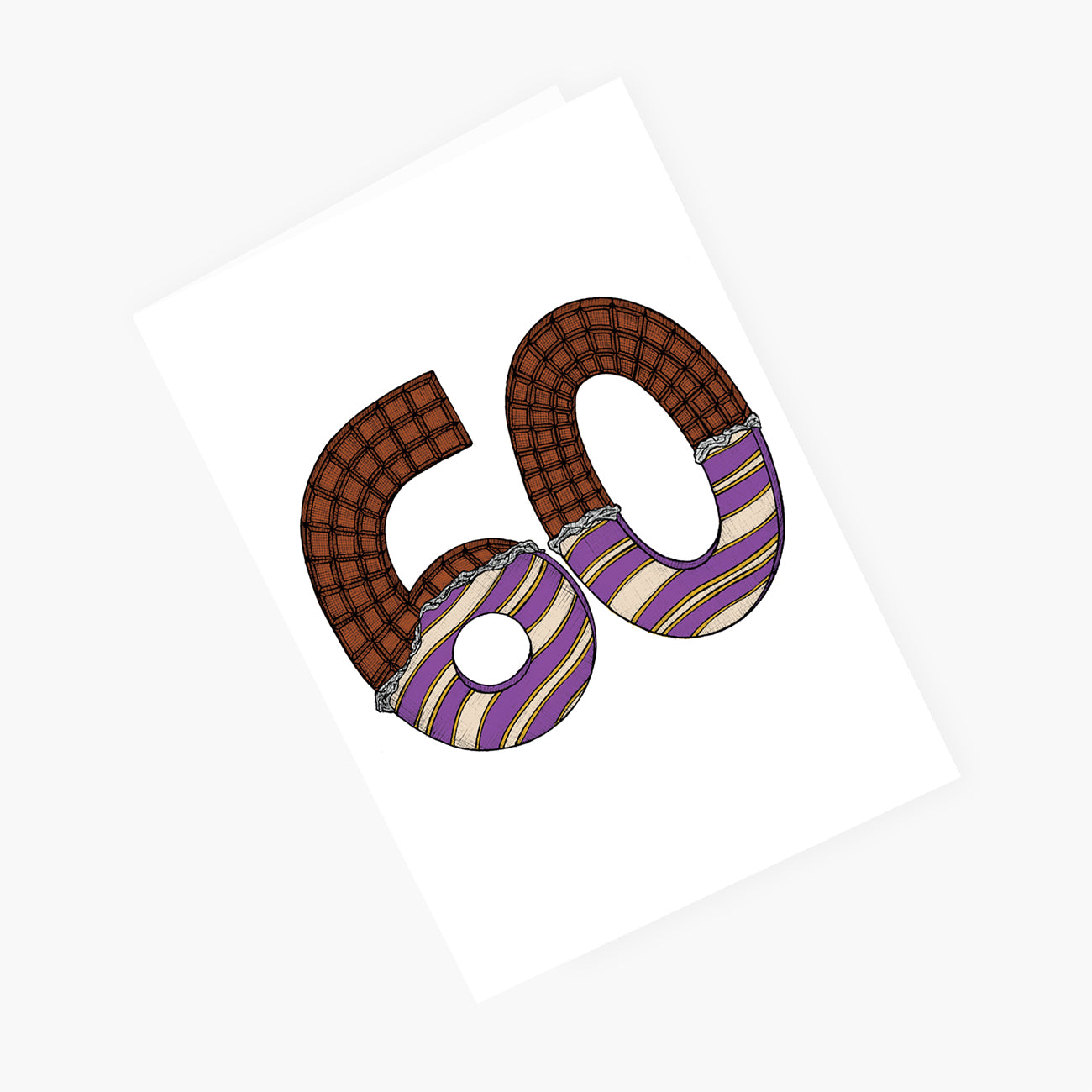 Sixtieth Birthday Chocolate - 60th Birthday Card