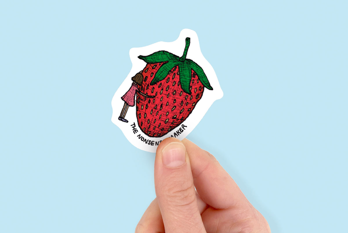 Strawberry Sticker - Vinyl Stickers