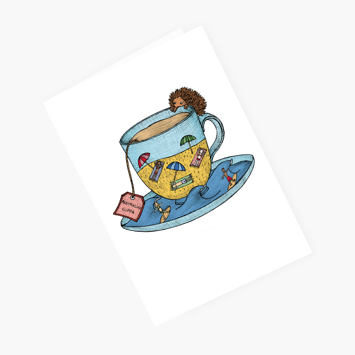 Teacup Aussie Beach - Australian Greeting Card