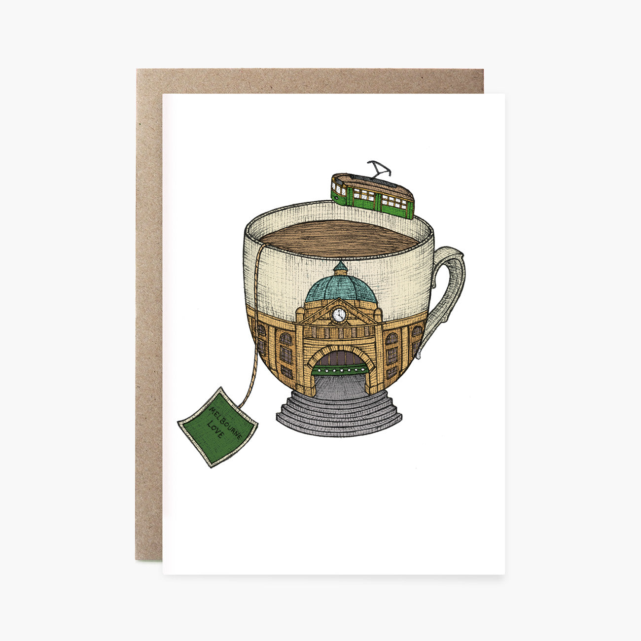 Melbourne Teacup - Australian Greeting Card