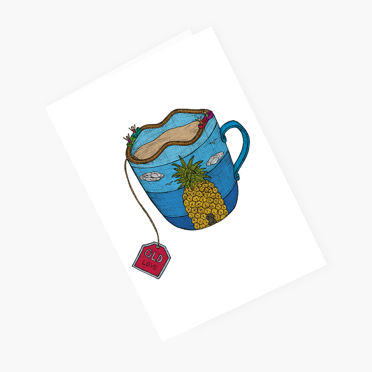 Queensland Teacup - Australian Greeting Card