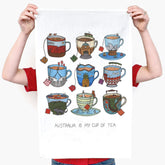 Aussie Teacups - Art Tea Towels