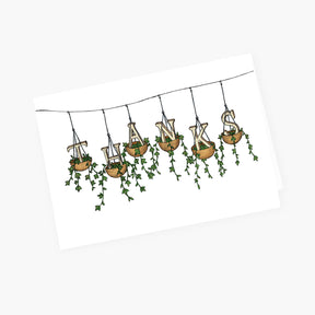 Thanks Hanging Plants - Thank You Greeting Card