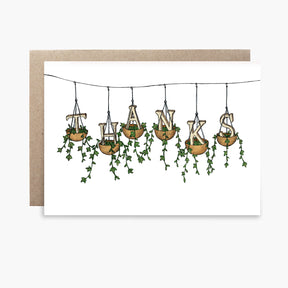 Thanks Hanging Plants - Thank You Greeting Card