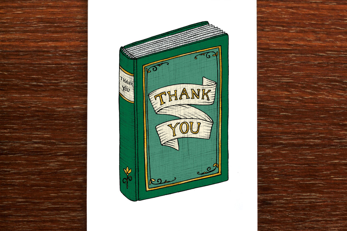 Thank you Book - Thank You Greeting Card