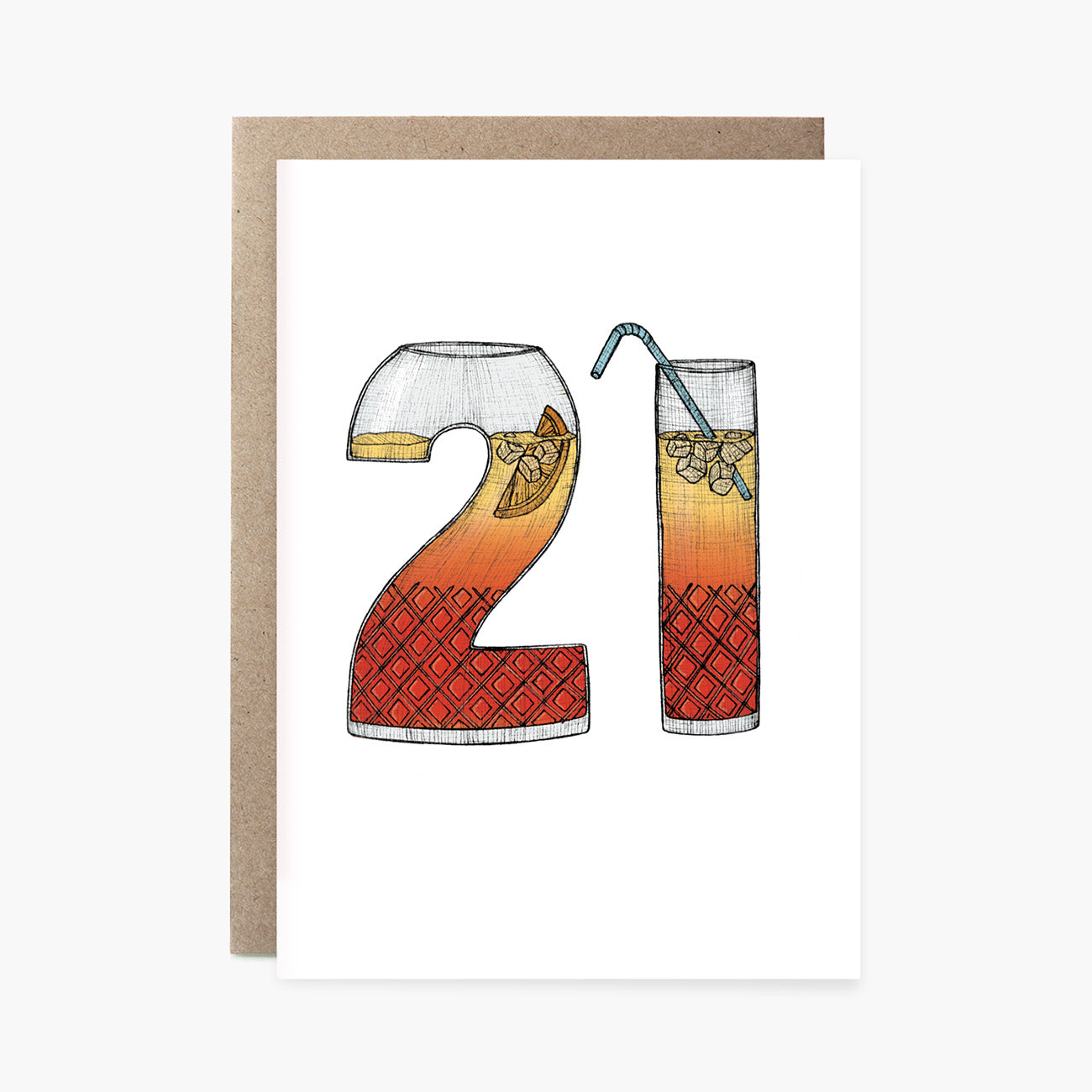 Twenty-First Cocktail - 21st Birthday Card