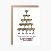 Champagne Tower - Congratulations Wedding Card