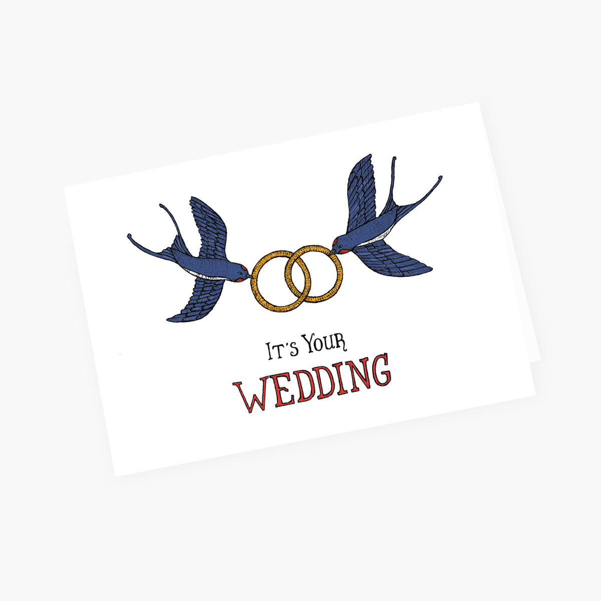 Wedding Swallows - Congratulations Wedding Card