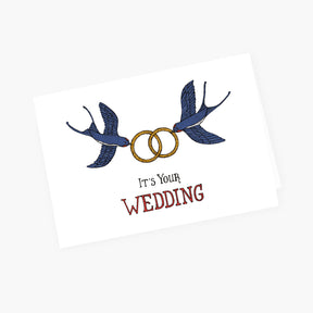 Wedding Swallows - Congratulations Wedding Card
