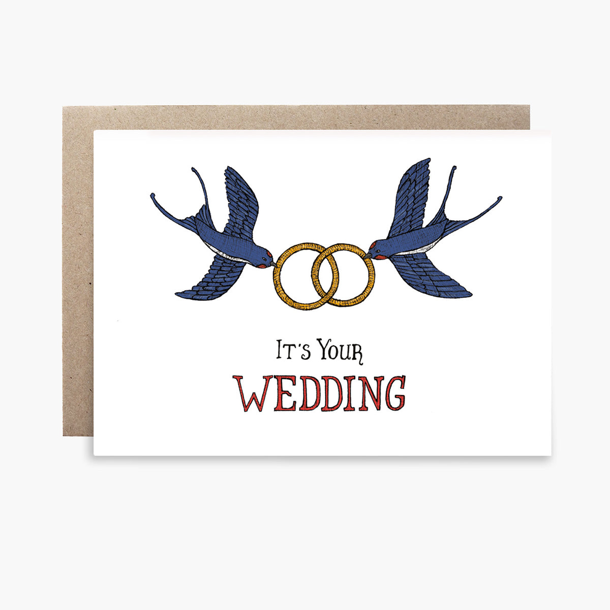 Wedding Swallows - Congratulations Wedding Card