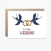 Wedding Swallows - Congratulations Wedding Card