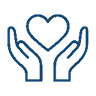 Icon of a hand with heart