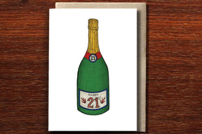 Twenty-One Champagne - 21st Birthday Card