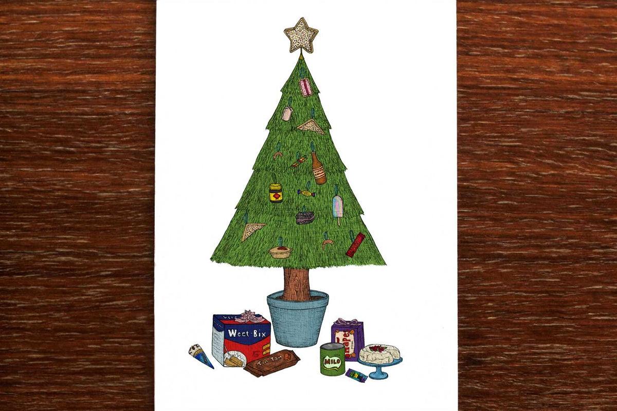 Aussie Snack Tree - Christmas Card