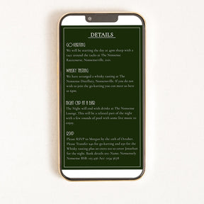 Digital invitation of a bachelor party 
