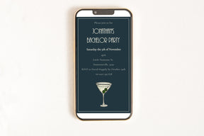 Bachelor Party Martini - Digital Invitation