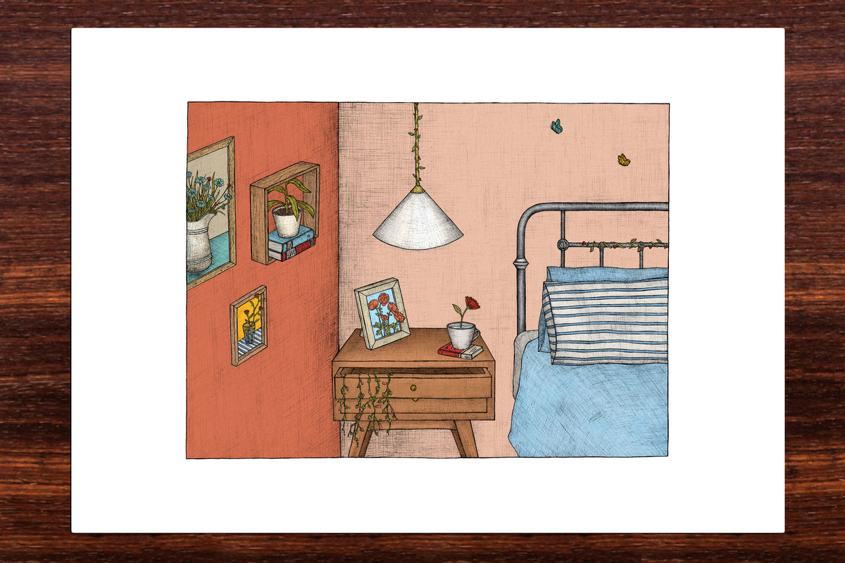 Bedroom in the Land - Art Print