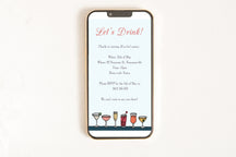 Cocktail Party Drinks - Digital Invitation