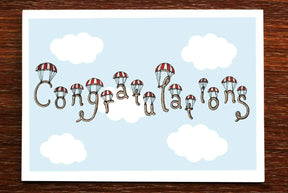 Congratulations in the Clouds - Greeting Card