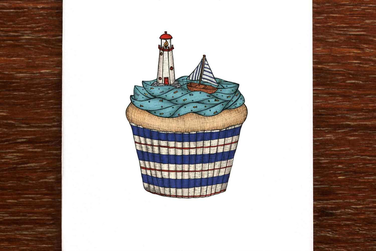 Cupcake Seaside - Greeting Card