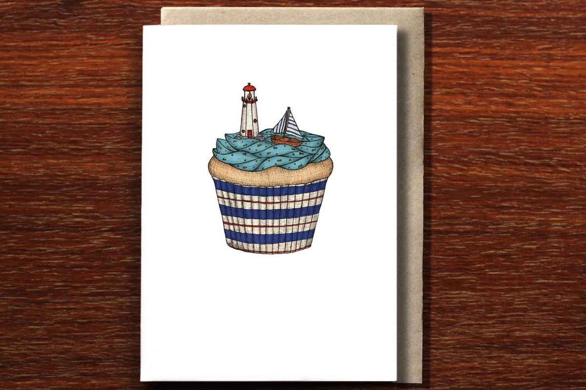 Cupcake Seaside - Greeting Card