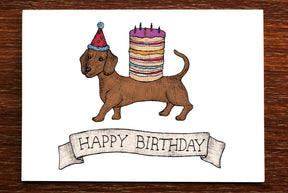 Sausage Dog Birthday - Birthday Card