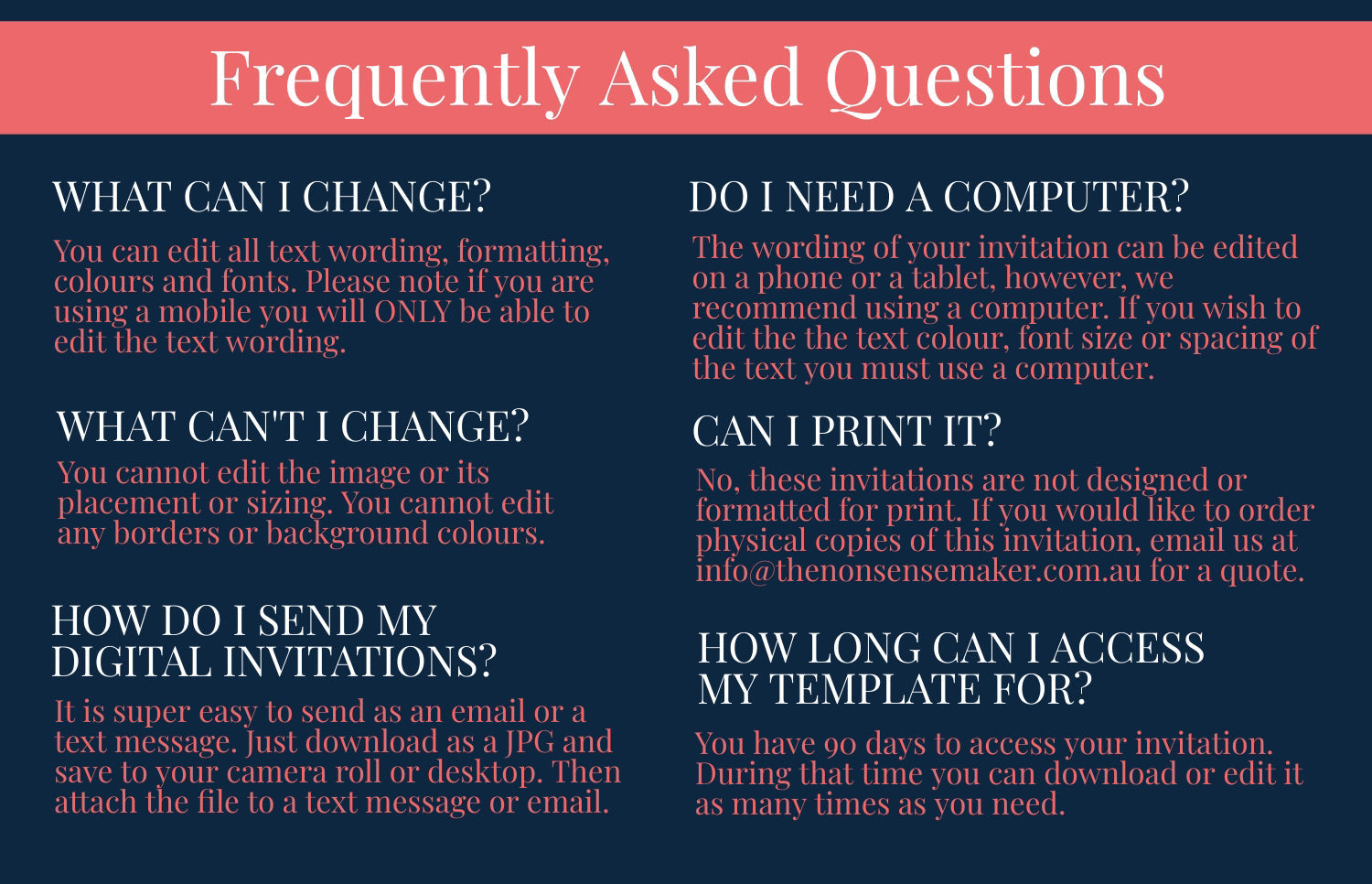 FAQ image for digital invitations