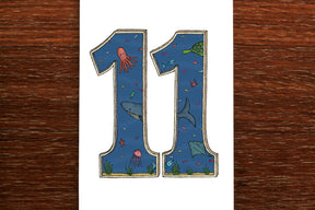 Number Eleven - 11th Birthday Card