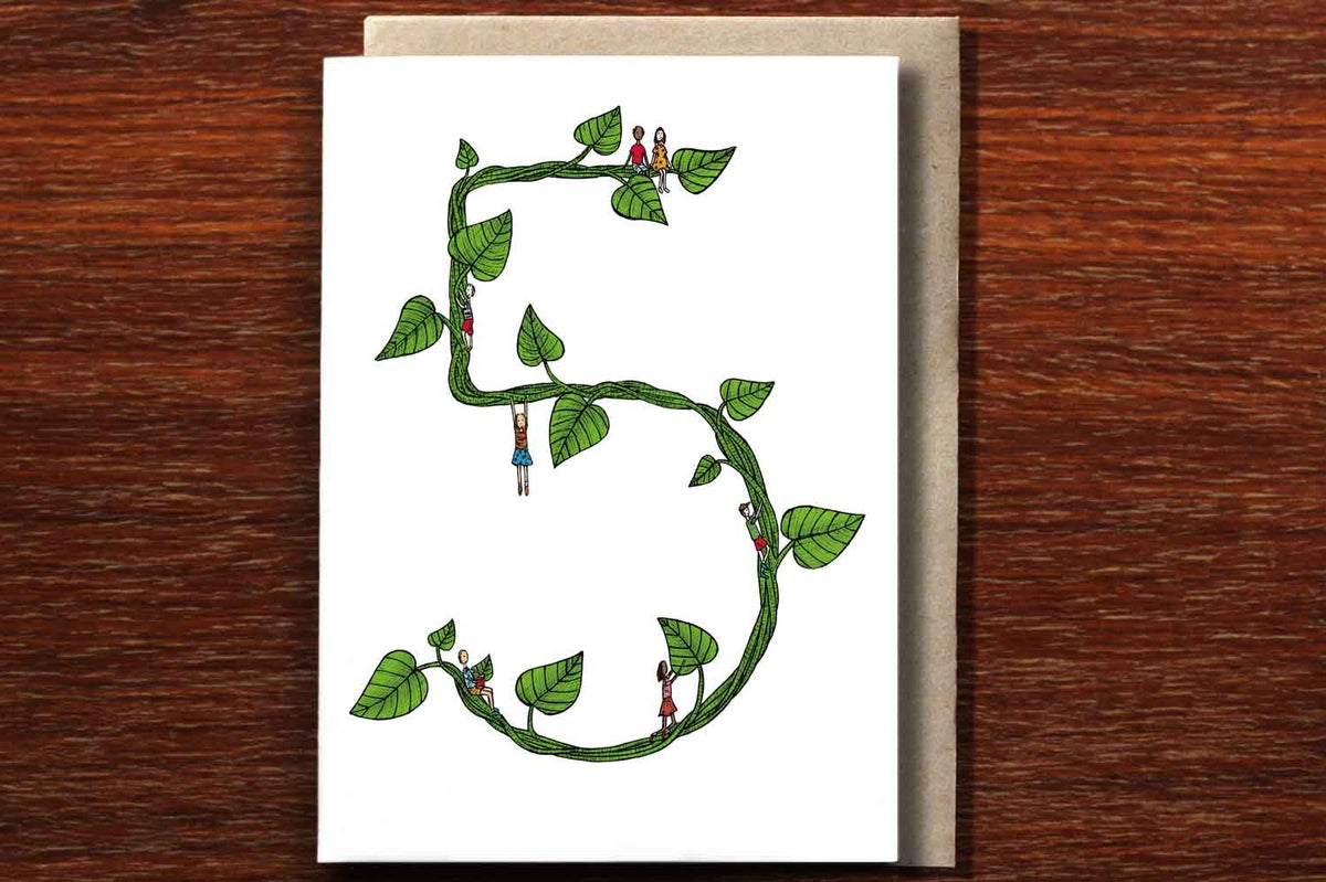Number Five - 5th Birthday Card