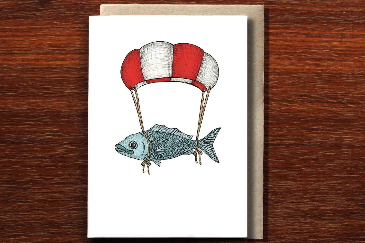 Flying Fish - Greeting Card