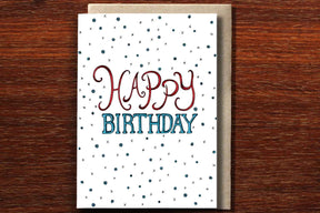 Happy Birthday Spots and Crosses - Birthday Card
