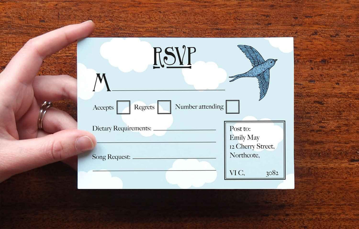 Birds &amp; Balloons - Wedding RSVP