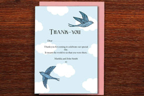 Birds &amp; Balloons - Wedding Thank You