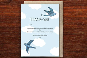 Birds &amp; Balloons - Wedding Thank You