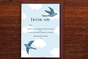 Birds &amp; Balloons - Wedding Thank You