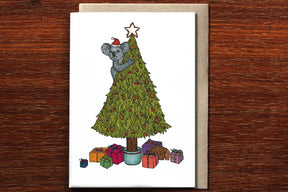 Koala Christmas Tree - Christmas Card