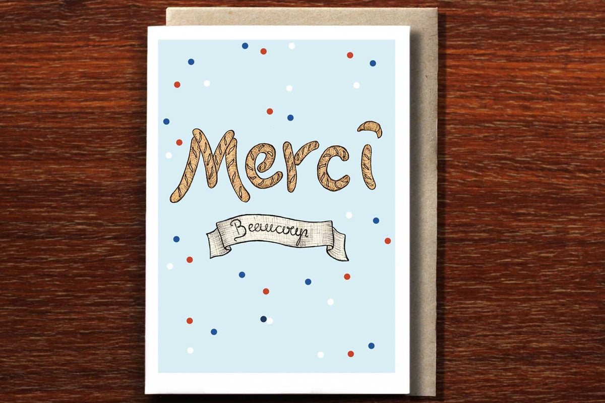 Merci - French Thank You Card