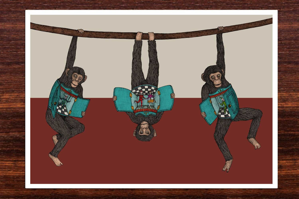 The Monkey's Puppet Show - Art Print