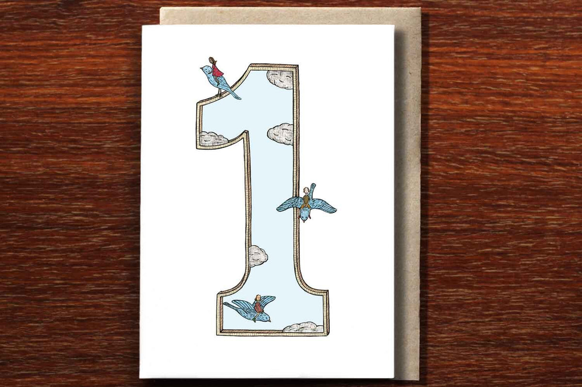 Number One - 1st Birthday Card