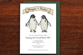 Penguin Love - Wedding Invitation