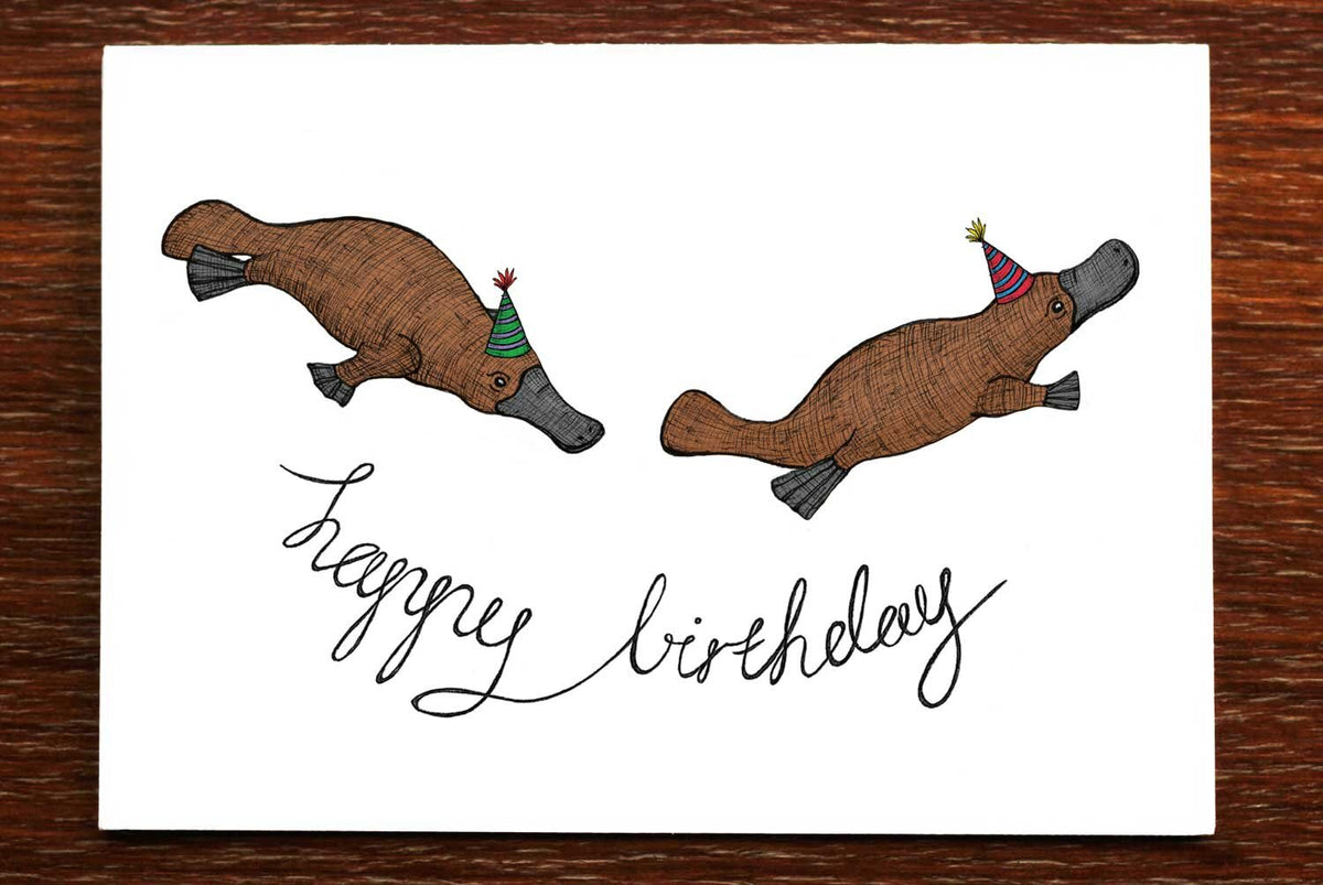 Platypus Birthday - Australian Birthday Card