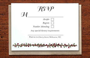Floral Vine - Wedding Invitation Complete Set
