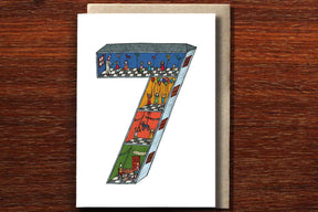 Number Seven - 7th Birthday Card