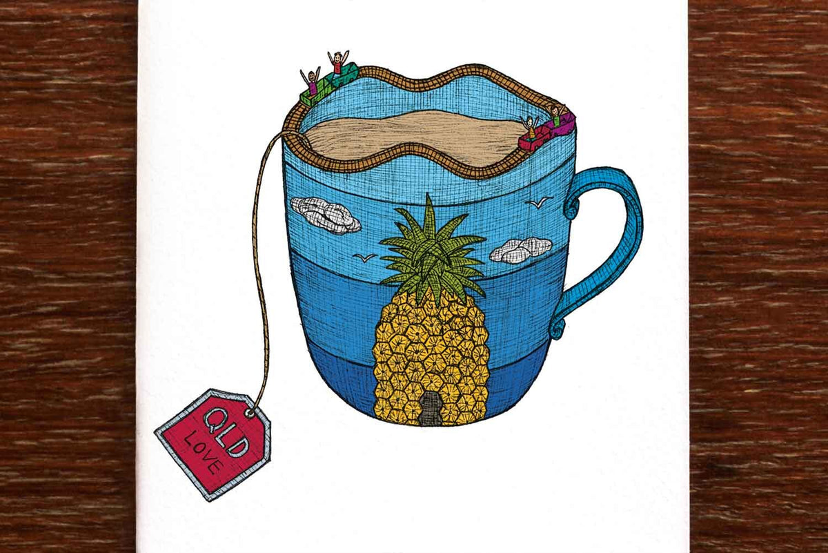 Teacup of Queensland - Greeting Card