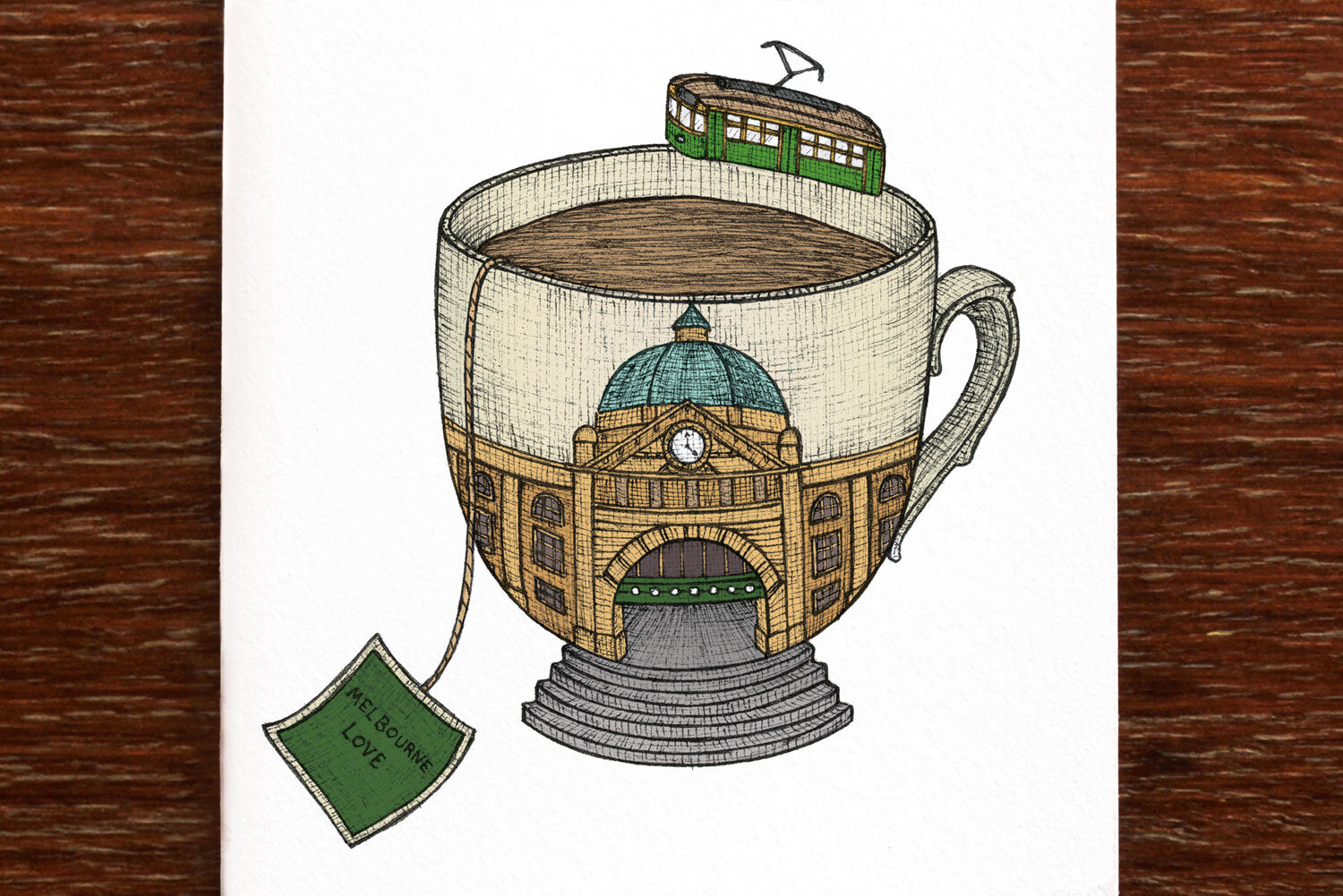 Teacup of Melbourne Greeting Card