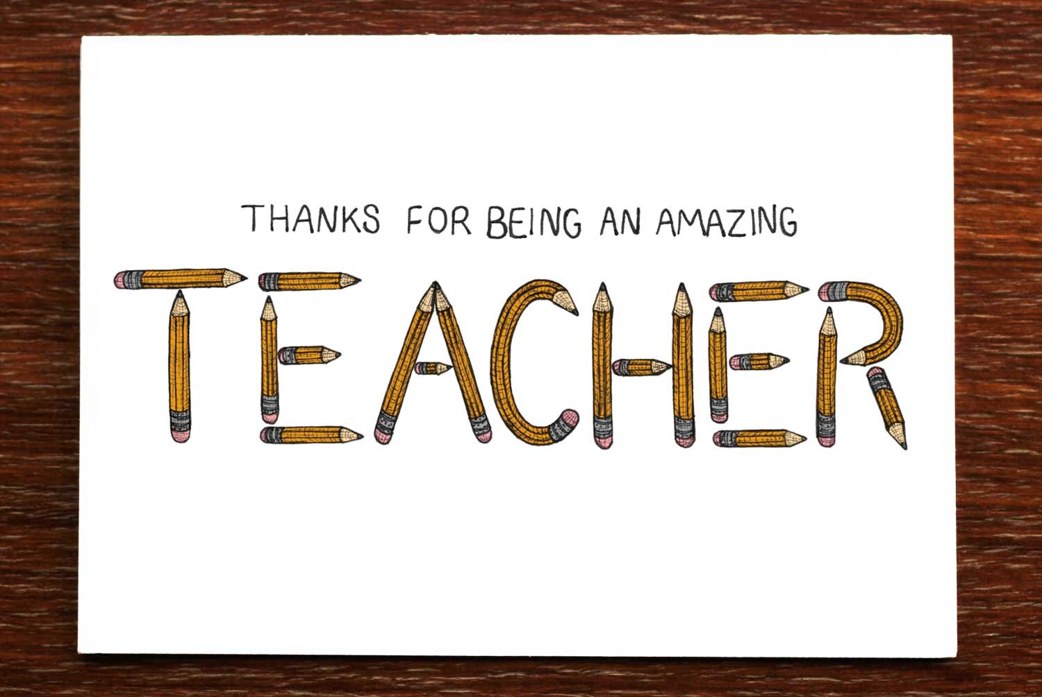 Card for a Teacher - Thanks Teacher Card