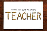 Card for a Teacher - Thanks Teacher Card
