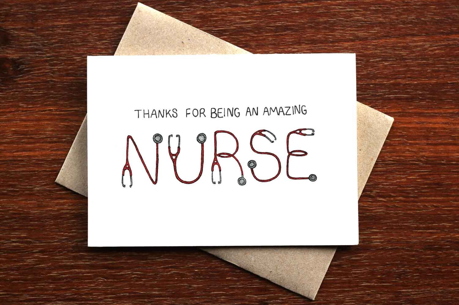 Thanks Nurse - Thank You Greeting Card