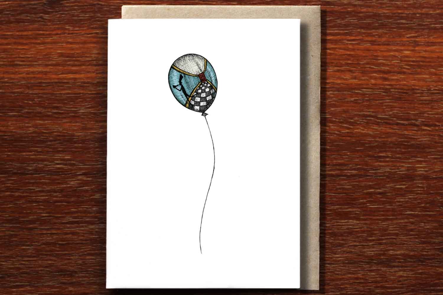 The Man who Lived in a Balloon - Greeting Card