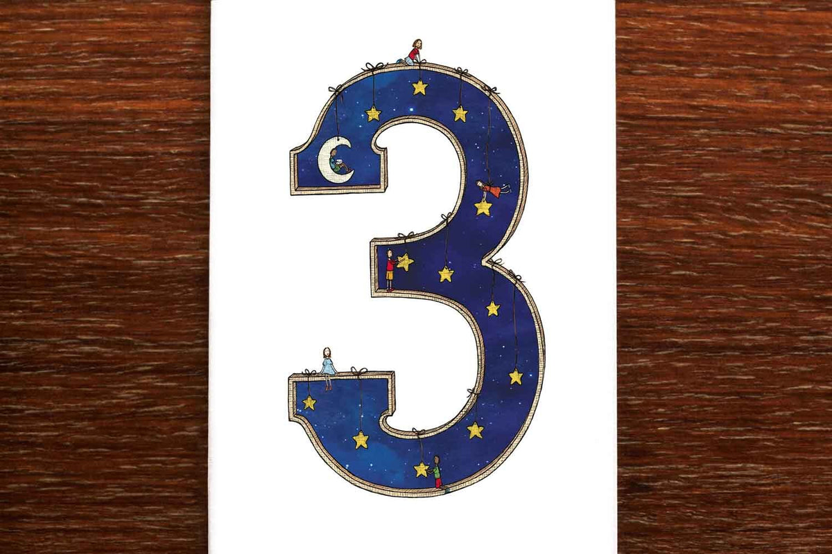 Number Three - 3rd Birthday Card